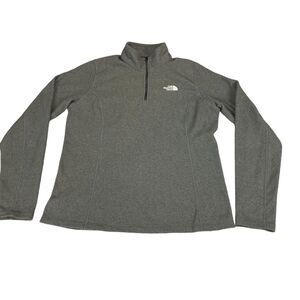 The North Face Quarter Zip Sweatshirt Women's Medium Gray Mock Neck